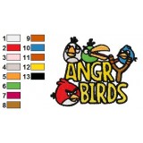 Power of Angry Birds Embroidery Design